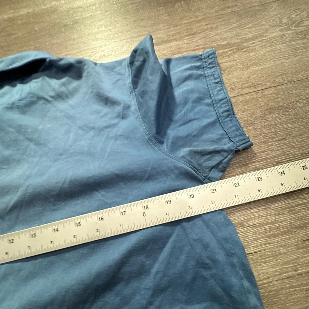 Banana Republic Shirt Men L Blue 100% Cotton Summer Vacation Casual Pockets